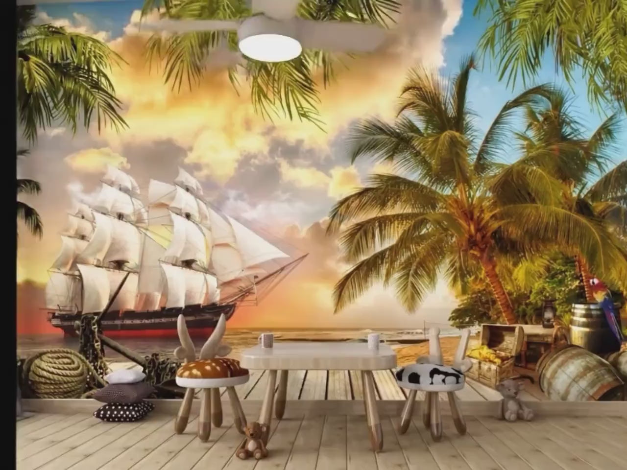 Pirate sailboat Wallpaper
