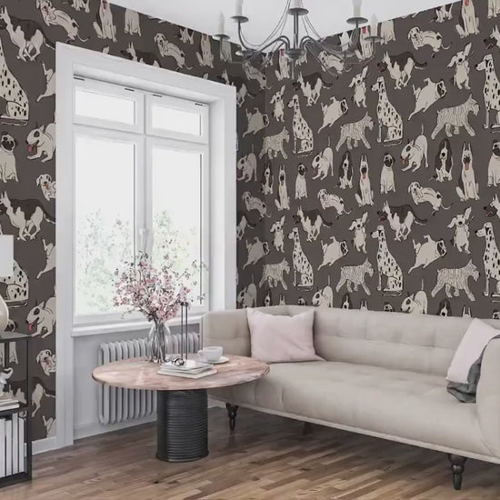 Dog pattern wallpaper