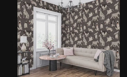 Dog pattern wallpaper