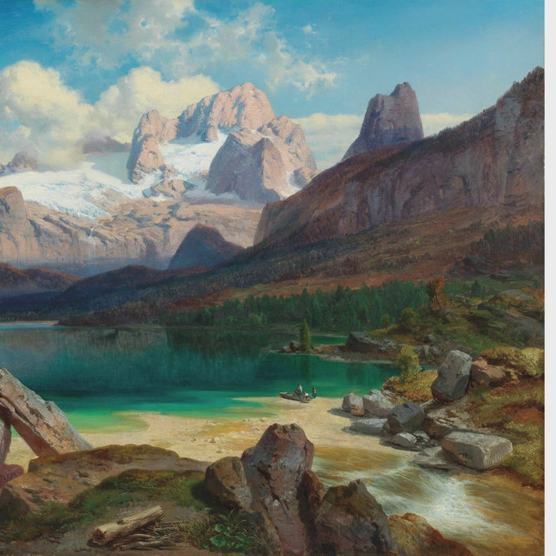 Large Scale Nature Vista Mural showcasing a 19th-century classic oil painting landscape
