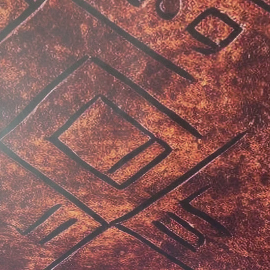 Southwestern Door Sticker Rustic Ethnic Geometric Vinyl Wrap