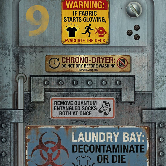 Futuristic industrial spaceship airlock door wrap for sci-fi theme home decor