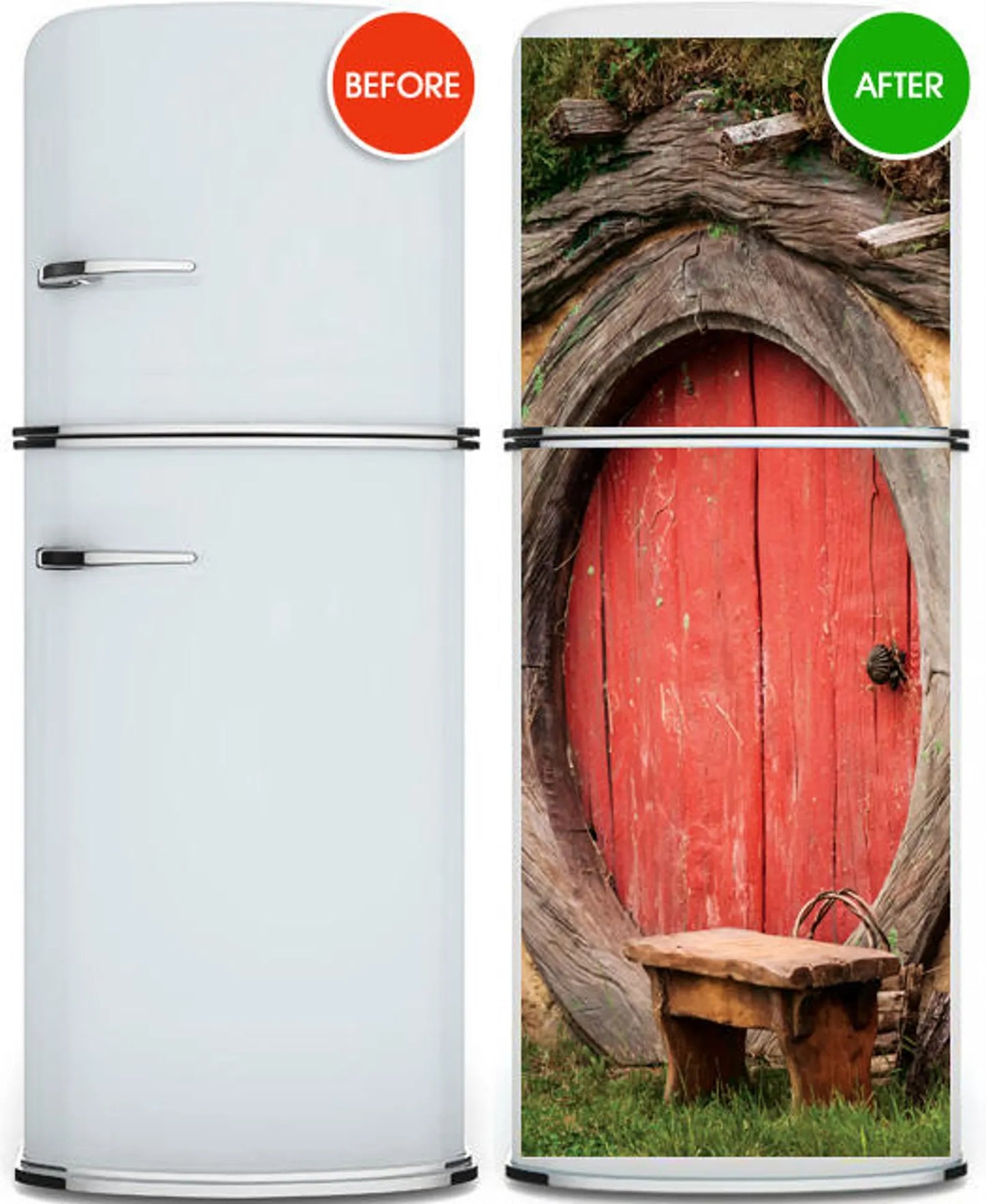 Hobbit Hole Fridge Wrap