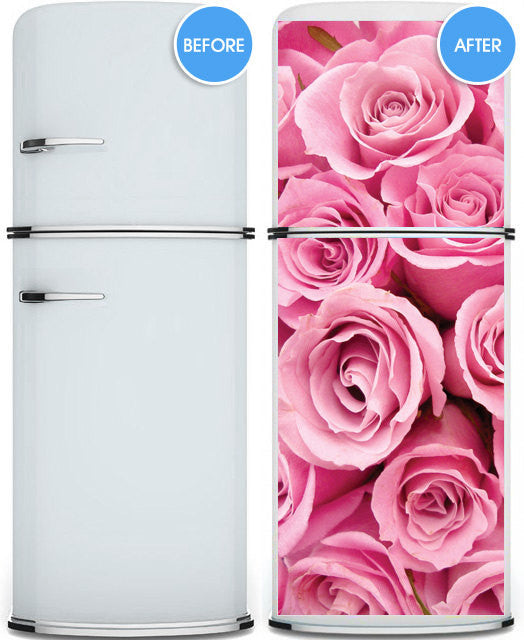 Pink Roses Fridge Wrap