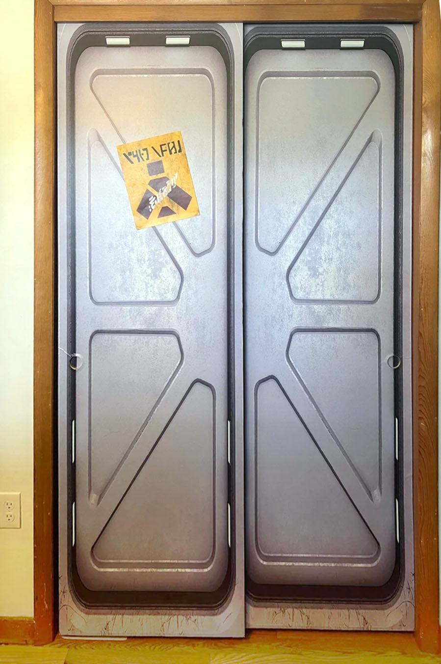 Sci-Fi Spaceship Double Closet Door Murals, Set of 2 pcs