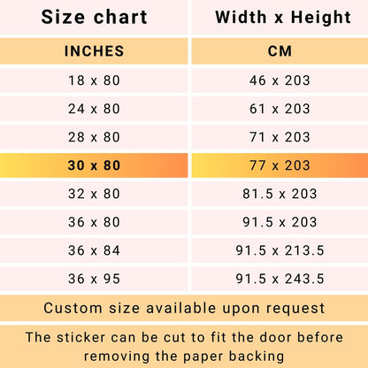 London Underground Train Door sticker mural, peel and stick, single piece