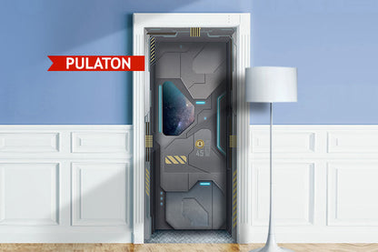 Spaceship Air Lock, Gateway door sticker mural