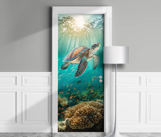 Underwater wall art. Turtle.