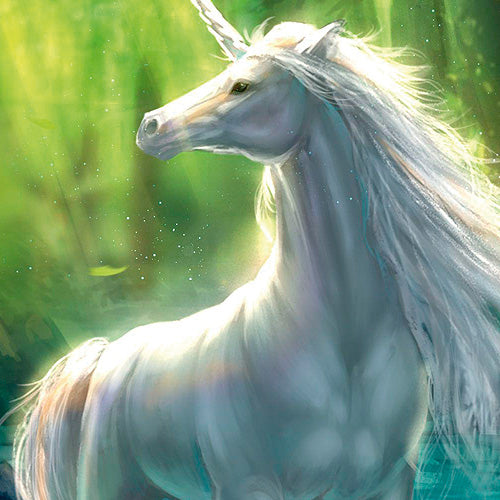 Magic Unicorn, Fantasy Forest, full door sticker mural