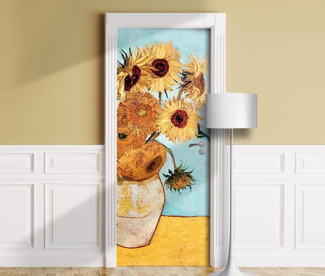 Van Gogh Sunflowers door mural