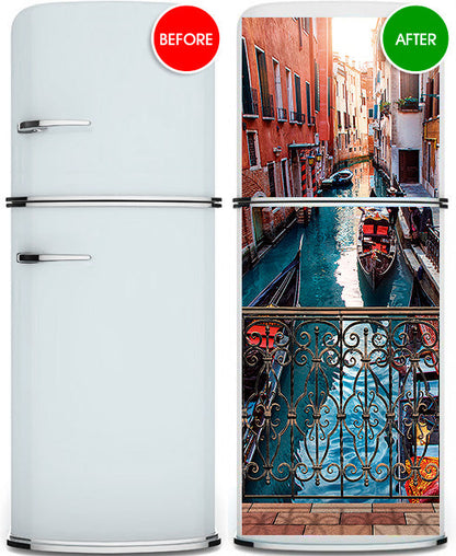 Fridge Wrap Venice, Old Italy Refrigerator