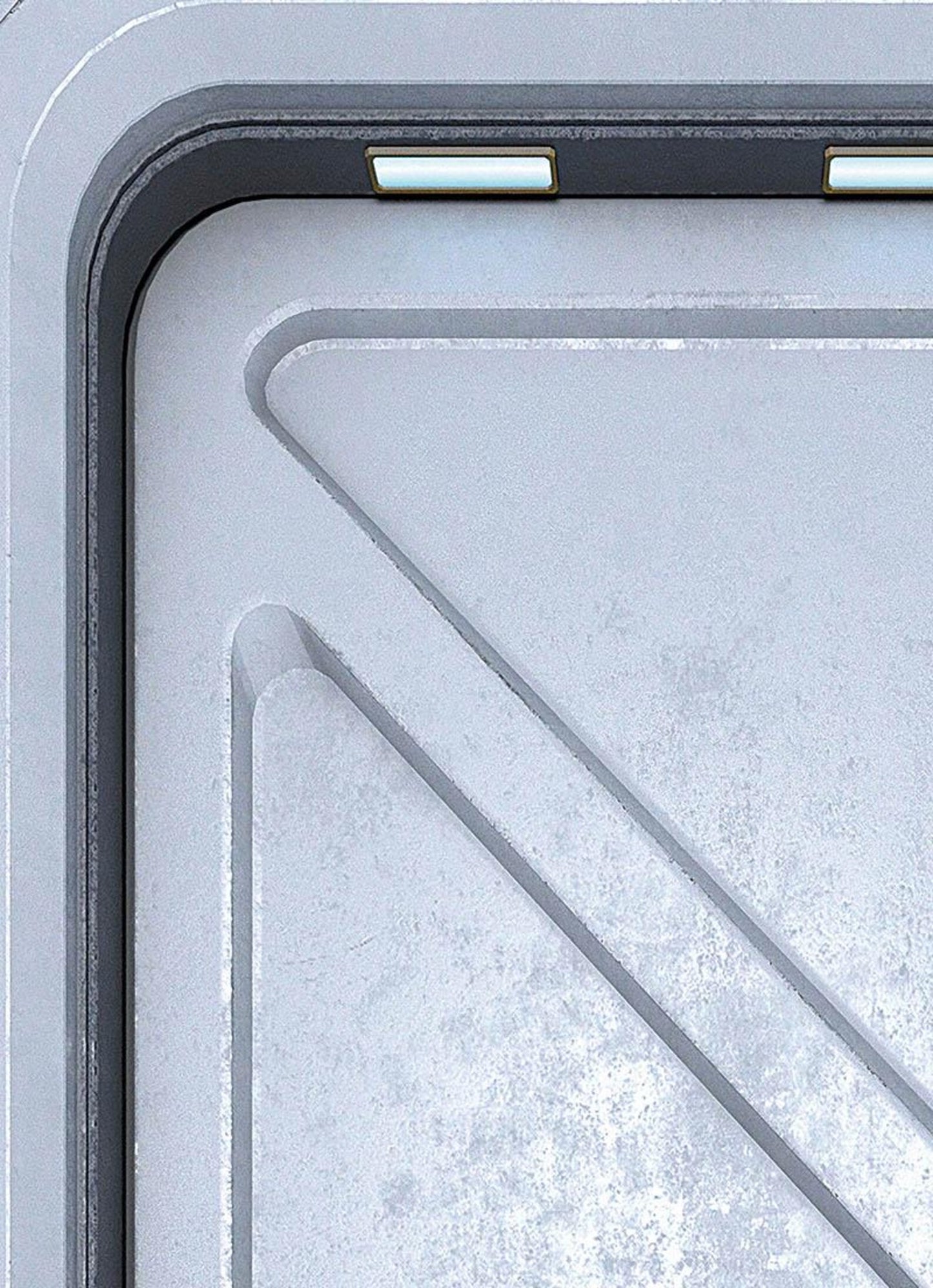 Sci-Fi Spaceship Double Closet Door Murals, Set of 2 pcs, Peel & Stick
