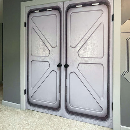 Sci-Fi Spaceship Double Closet Door Murals