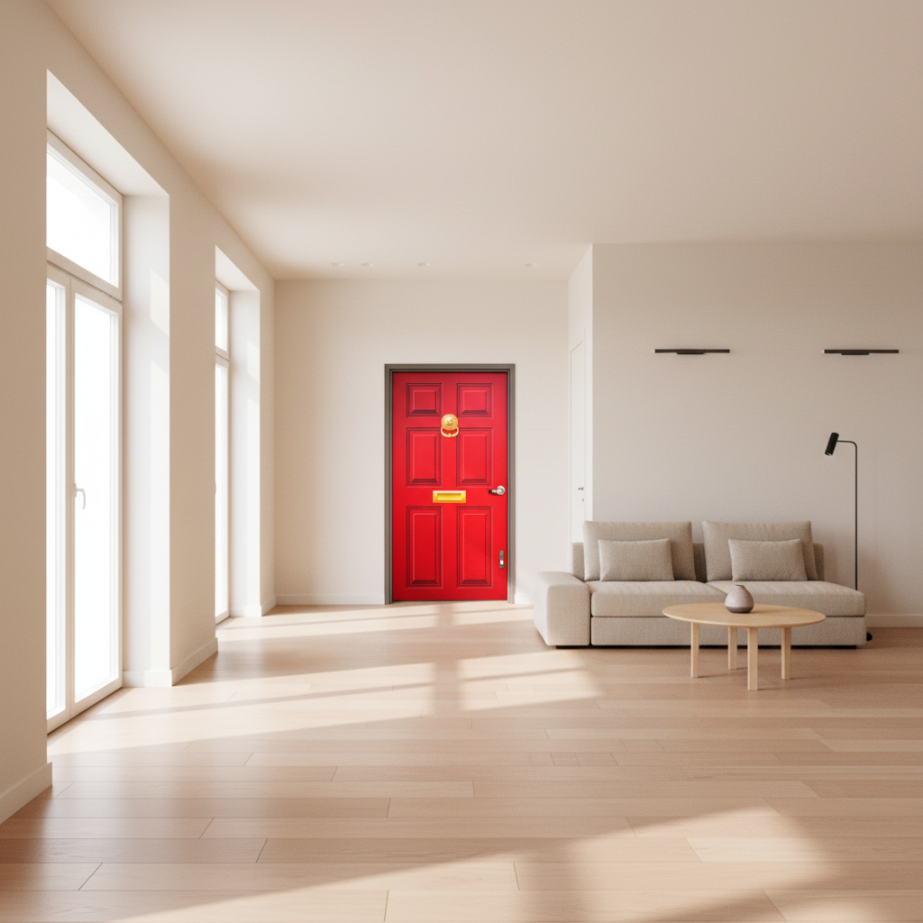 Dementia Friendly Door Mural | Custom Size & Color | Seamless 1-Piece Design | Removable Vinyl Wrap for Memory Care