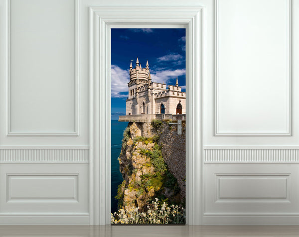 Door Wall STICKER poster beautiful castle decole cover film 30"x79" (77x200 cm)
