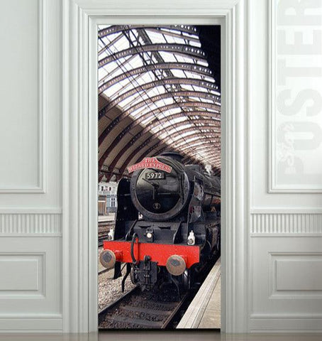 Door STICKER express railway station poster - Pulaton stickers and posters
 - 1