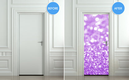 Door Wall STICKER poster bling glitter sparks purple decole sparks shimmer cover film 30"x79" (77x200 cm) - Pulaton stickers and posters
 - 2