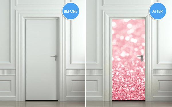 Door Wall STICKER poster bling glitter sparks rose decole cover film 30"x79" (77x200 cm) - Pulaton stickers and posters
 - 2