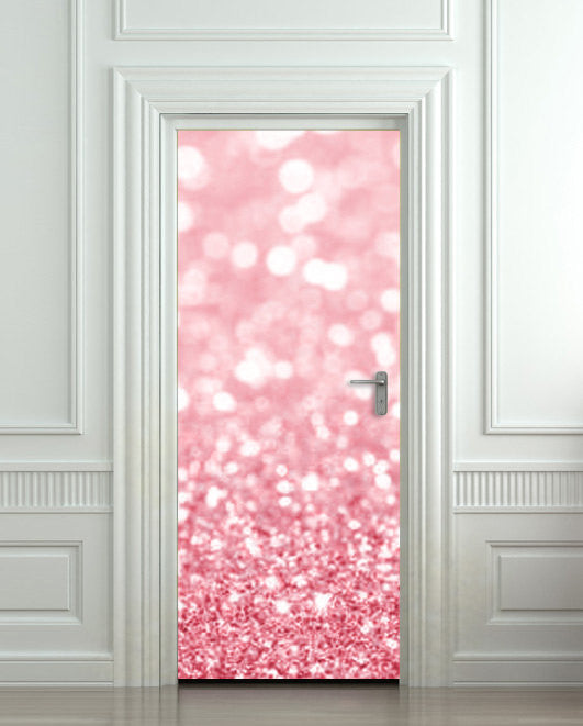 Door Wall STICKER poster bling glitter sparks rose decole cover film 30"x79" (77x200 cm) - Pulaton stickers and posters
 - 1