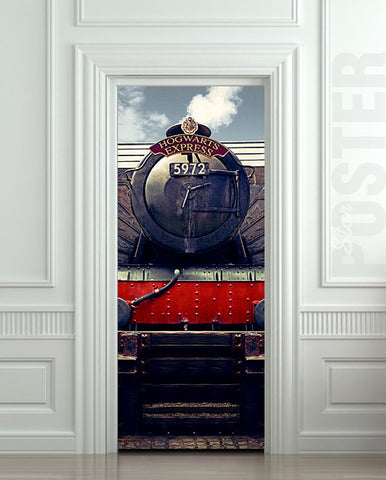 Door STICKER hogwarts express train Harry Potter mural decole film self-adhesive poster 30"x79"(77x200 cm) - Pulaton stickers and posters
 - 1