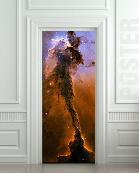 Door STICKER space eagle cosmos exploration constellation mural decole film self-adhesive poster 30"x79"(77x200 cm) - Pulaton stickers and posters
 - 1