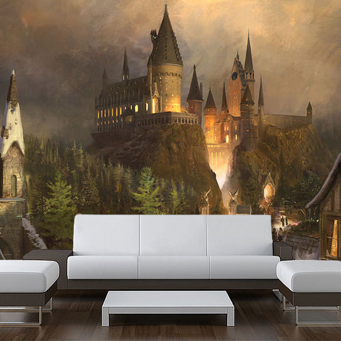 Wall STICKER MURAL harry potter world Hogwarts decole poster - Pulaton stickers and posters
