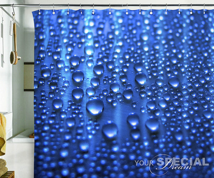 Bath Shower Curtain drops water drizzle rain raining drizzling - Pulaton stickers and posters
