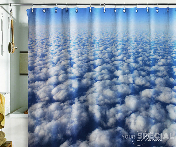 Bath Shower Curtain clouds in heaven flight flying atmosphere - Pulaton stickers and posters

