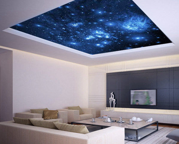 Ceiling STICKER MURAL space blue stars galaxy night decole poster - Pulaton stickers and posters
 - 1