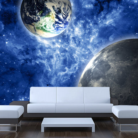 Wall STICKER MURAL space stars Earth Moon galaxy - Pulaton stickers and posters
