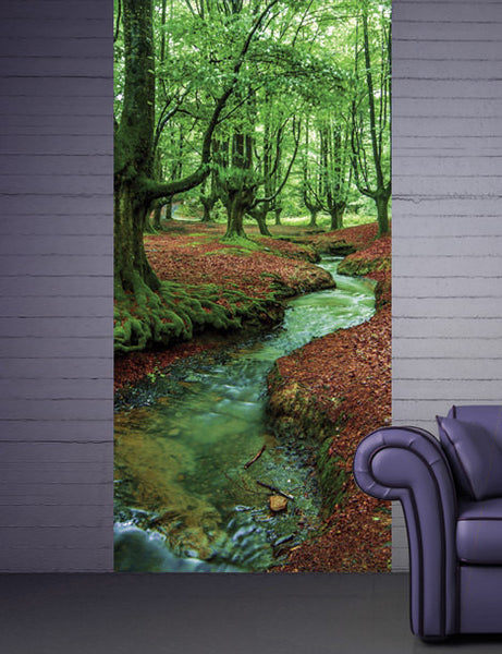 Wall Sticker MURAL forest brook stream river trees decole poster - Pulaton stickers and posters
 - 1