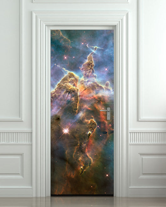 Door STICKER galaxy space stars hubble mural decole film self-adhesive poster 30"x79"(77x200 cm) - Pulaton stickers and posters
 - 1