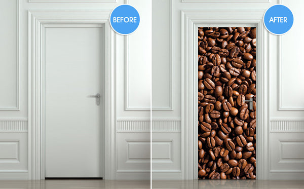 Door STICKER coffee, cafe, turk mural decole film self-adhesive poster 30"x79"(77x200 cm) - Pulaton stickers and posters
 - 2