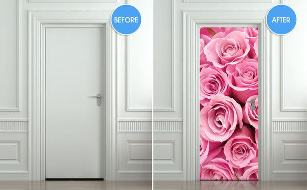 Door STICKER rose st. valentines day mural decole film self-adhesive poster 30"x79"(77x200 cm) - Pulaton stickers and posters
 - 2