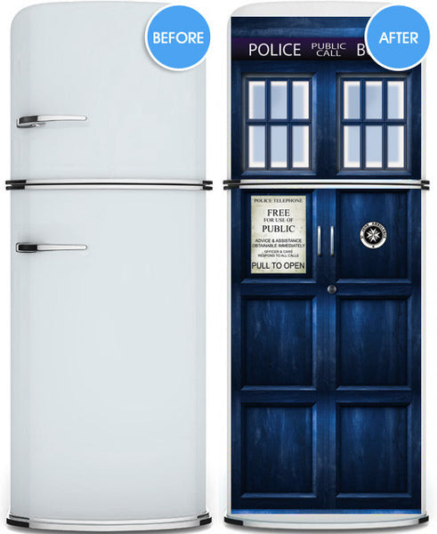 Door STICKER Police box magical mural decole film self-adhesive poster 30"x80" (77x203 cm) - Pulaton stickers and posters
 - 3